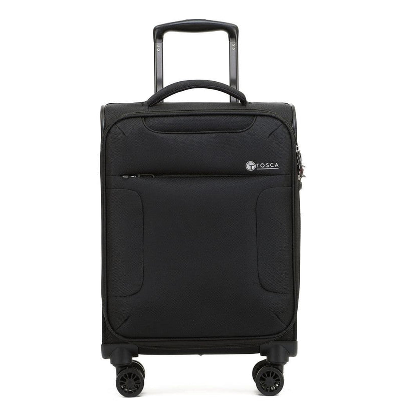 Tosca So lite 3.0 Carry On Softsided Spinner Suitcase - Black - Love Luggage