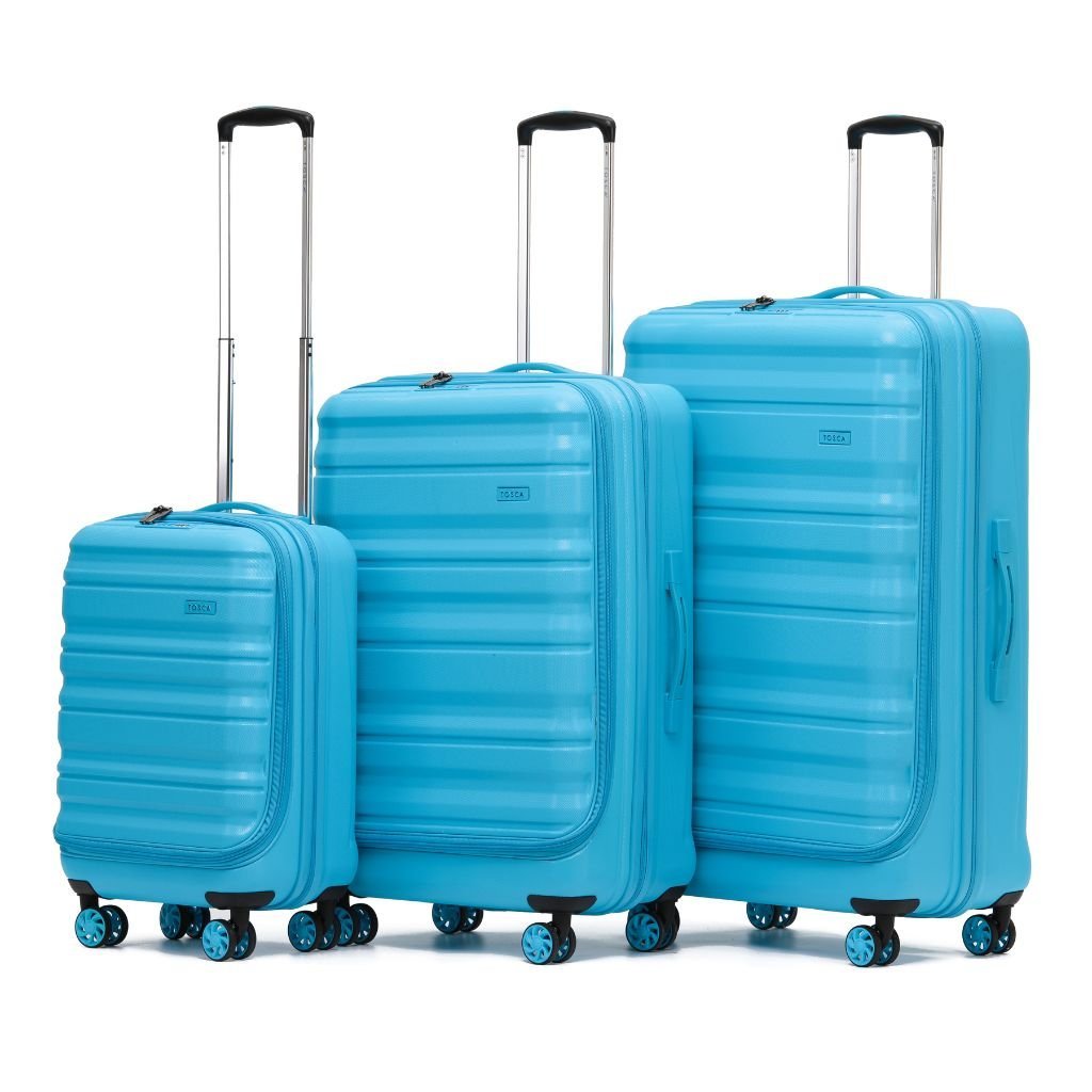Tosca Sub Zero 2.0 3 Piece Hardsided Luggage Set - Aqua - Love Luggage