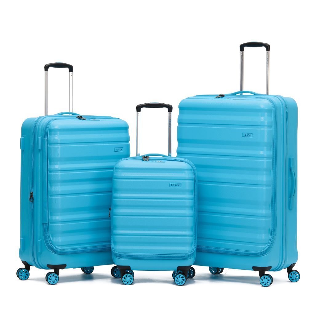 Tosca Sub Zero 2.0 3 Piece Hardsided Luggage Set - Aqua - Love Luggage