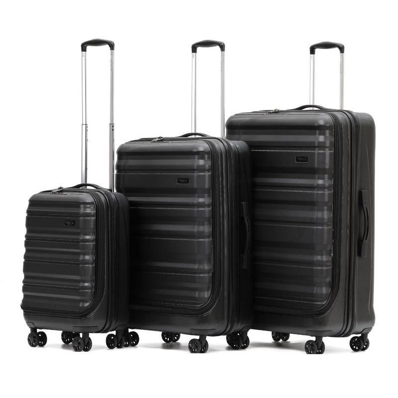 Tosca Sub Zero 2.0 3 Piece Hardsided Luggage Set - Black - Love Luggage