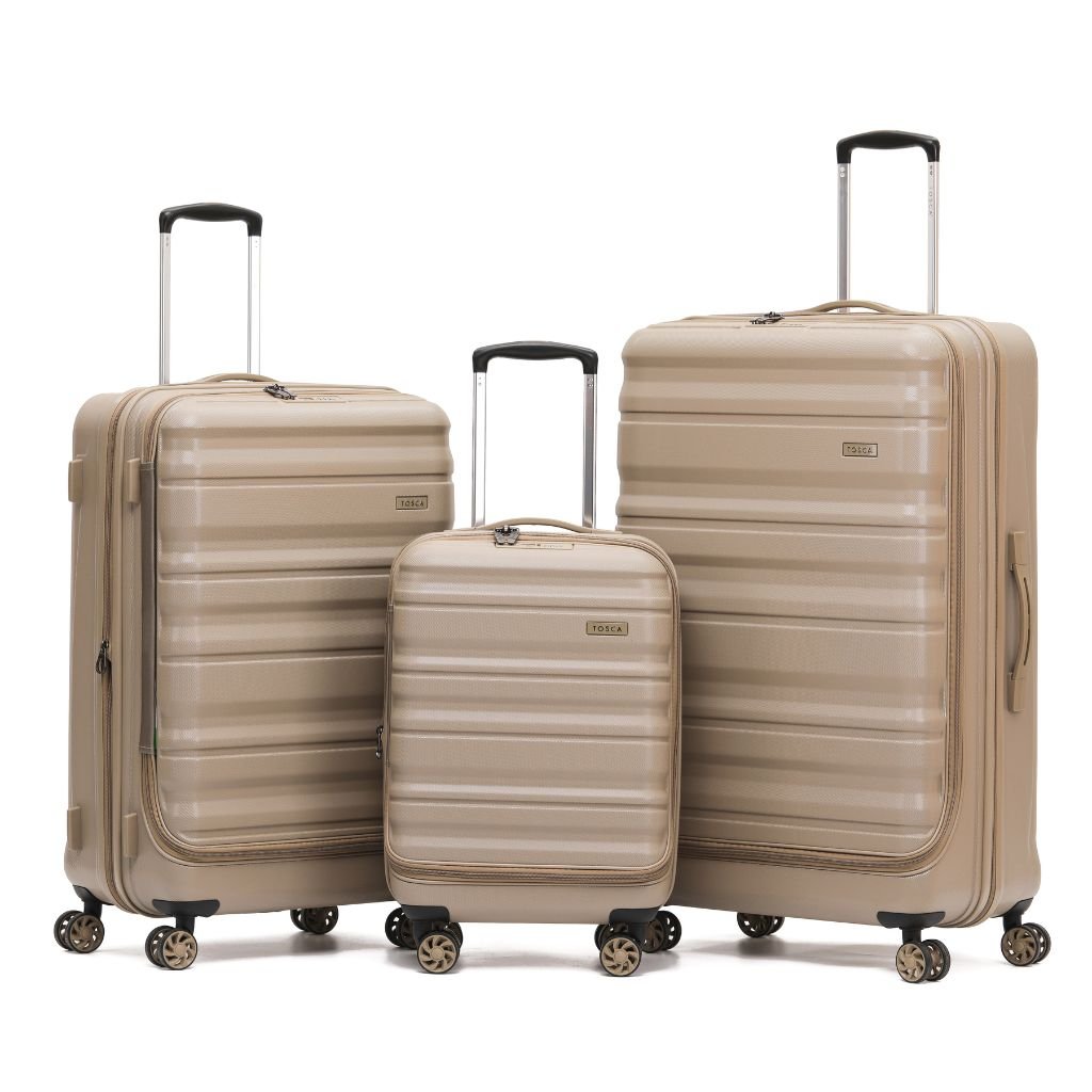 Tosca Sub Zero 2.0 3 Piece Hardsided Luggage Set - Khaki - Love Luggage