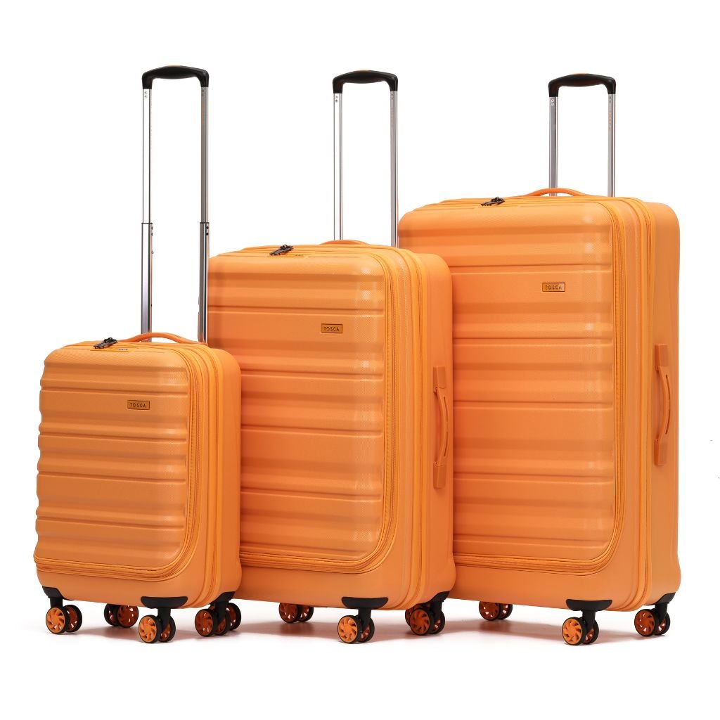 Tosca Sub Zero 2.0 3 Piece Hardsided Luggage Set - Orange - Love Luggage