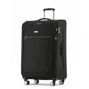 Tosca Transporter Large Softsided Spinner Suitcase - Black - Love Luggage