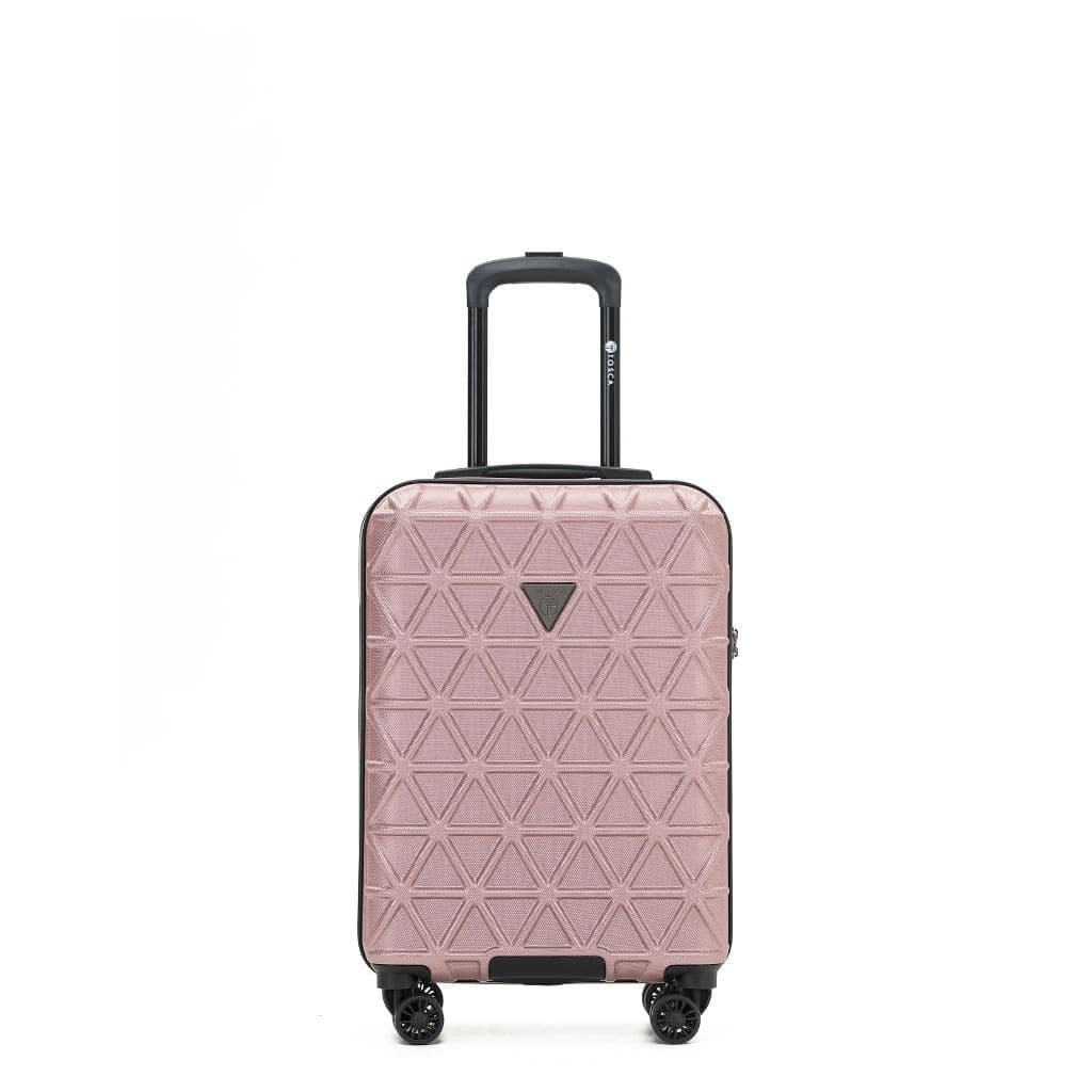 Tosca Triton Carry On 55cm Hardsided Spinner Luggage Rose Gold - Love Luggage