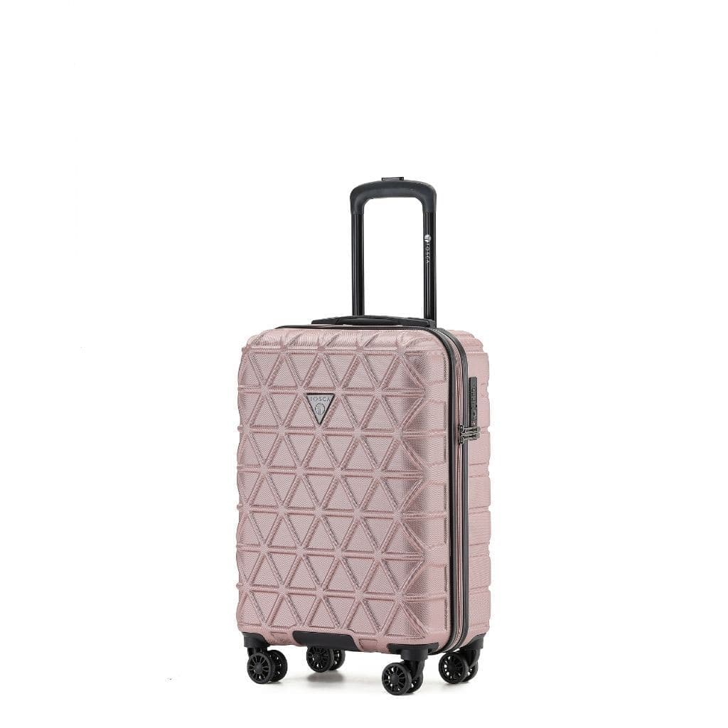 Tosca Triton Carry On 55cm Hardsided Spinner Luggage Rose Gold - Love Luggage