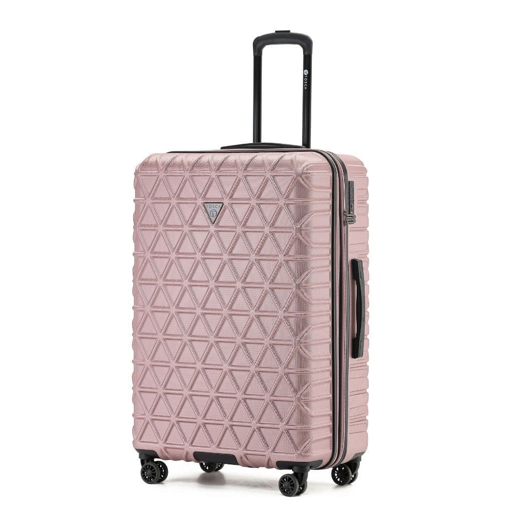 Tosca Triton Large 74cm Hardsided Spinner Expander Luggage Rose Gold - Love Luggage