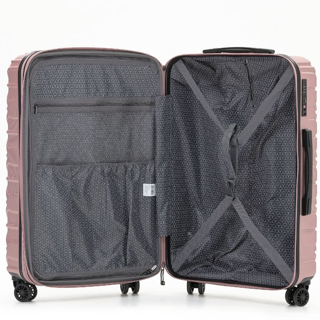 Tosca Triton Medium 64cm Hardsided Spinner Expander Luggage Rose Gold - Love Luggage