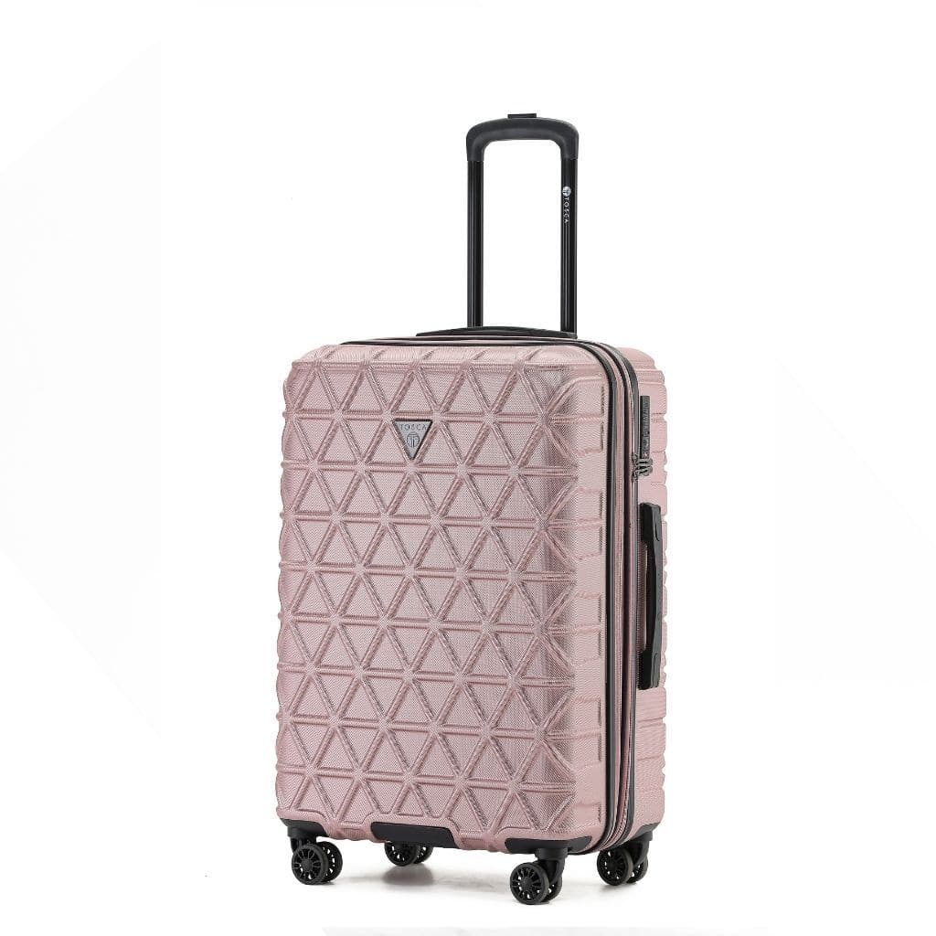 Tosca Triton Medium 64cm Hardsided Spinner Expander Luggage Rose Gold - Love Luggage