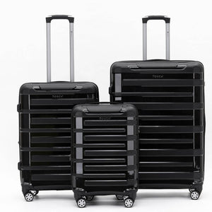 Tosca Warrior 3 Piece Hardsided Suitcase Set - Black - Love Luggage