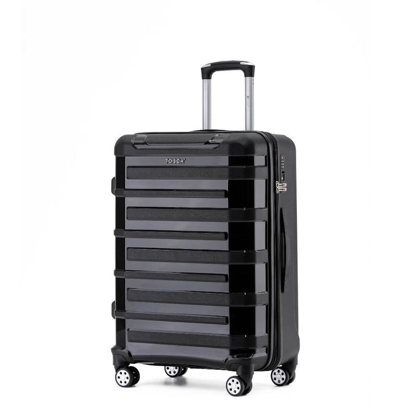 Tosca Warrior 3 Piece Hardsided Suitcase Set - Black - Love Luggage