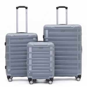 Tosca Warrior 3 Piece Hardsided Suitcase Set - Silver - Love Luggage