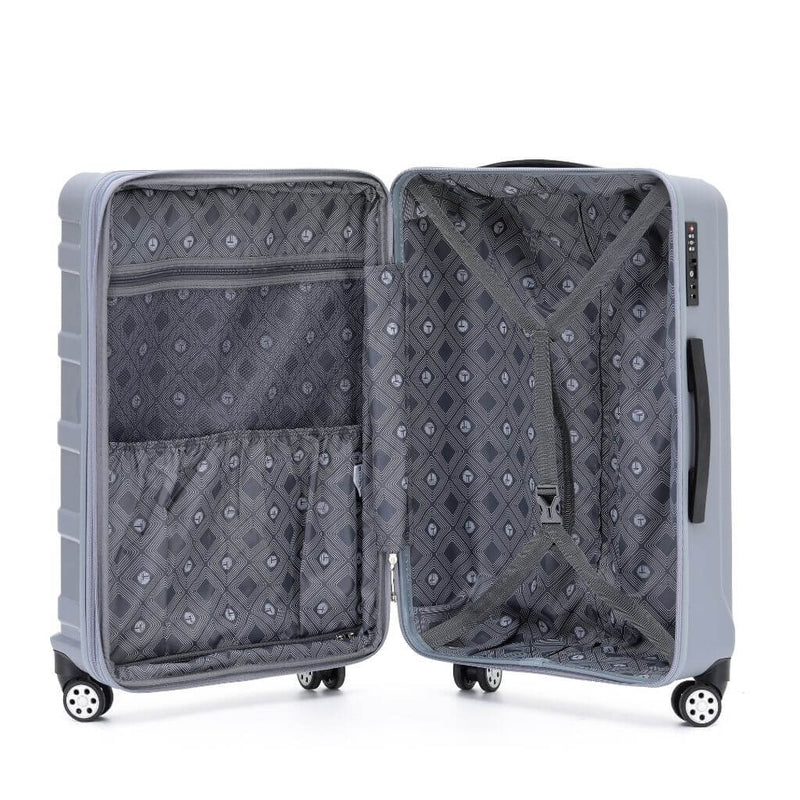 Tosca Warrior 3 Piece Hardsided Suitcase Set - Silver - Love Luggage