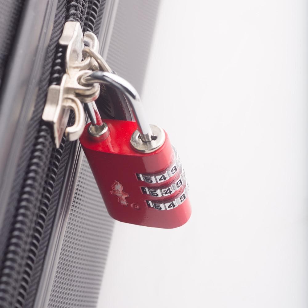 TSA Lock 3 Dial Single - Red - Love Luggage