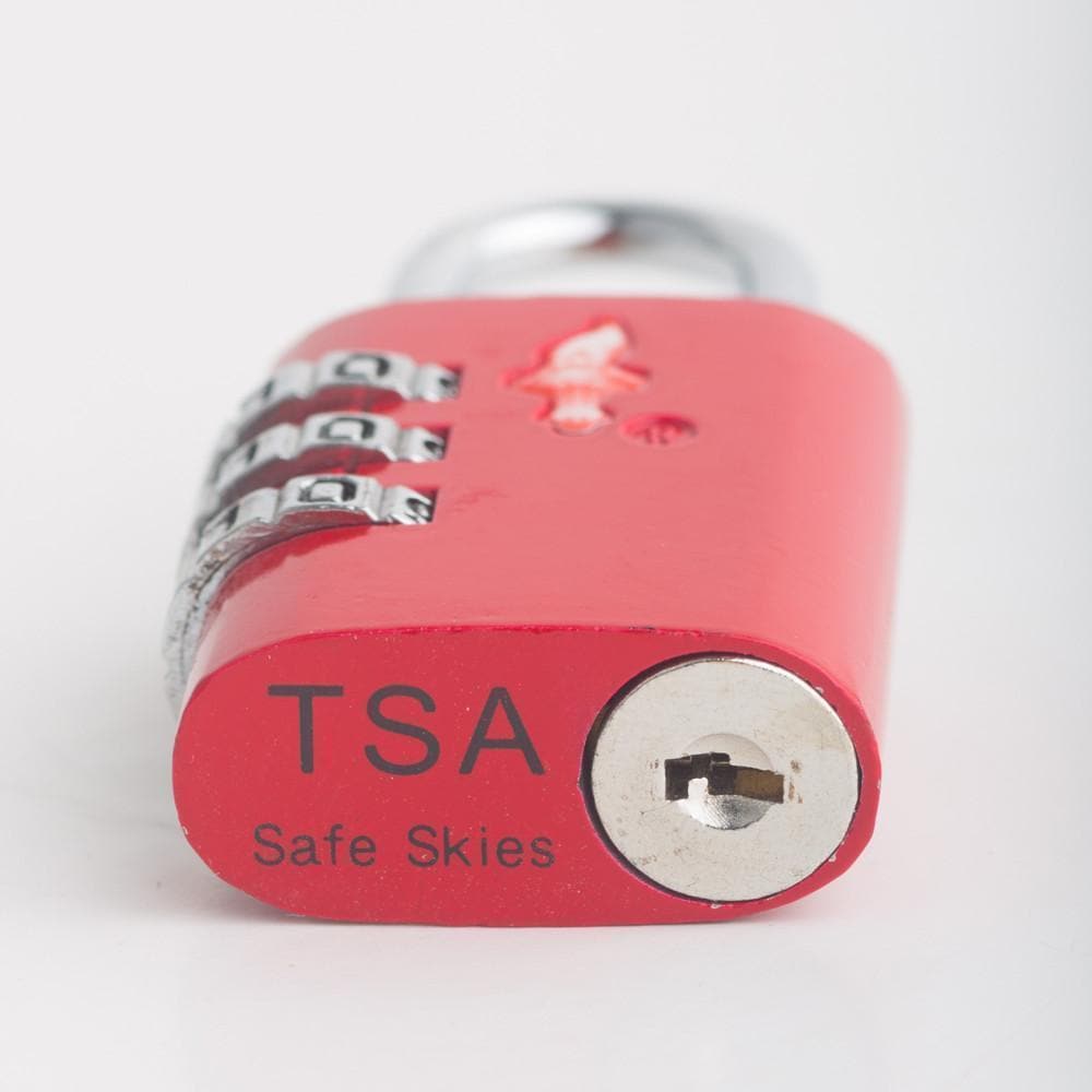 TSA Lock 3 Dial Single - Red - Love Luggage