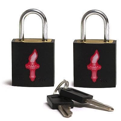 TSA Padlock - Double Pack - Neon Black - Love Luggage