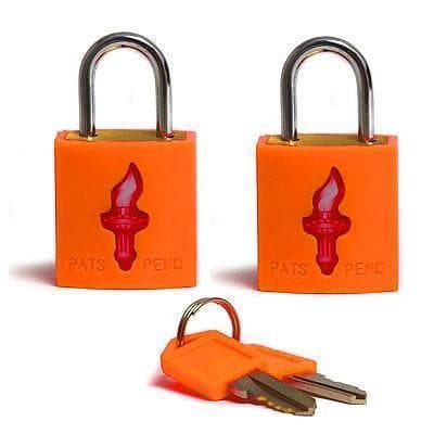 TSA Padlock - Double Pack - Neon Orange - Love Luggage