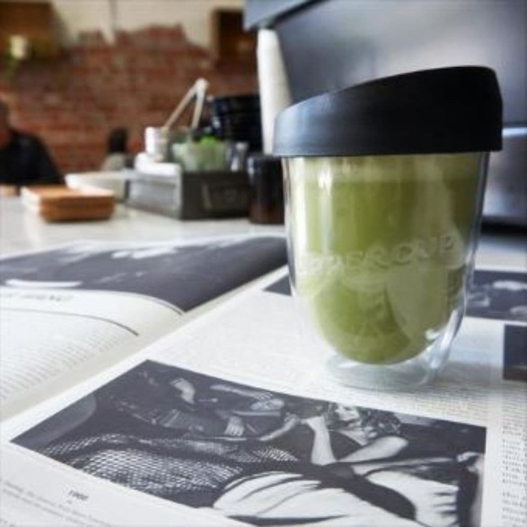 Uppercup Large Reusable Coffee Cup - Black (12oz) - Love Luggage