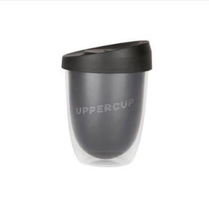 Uppercup Large Reusable Coffee Cup - Black (12oz) - Love Luggage
