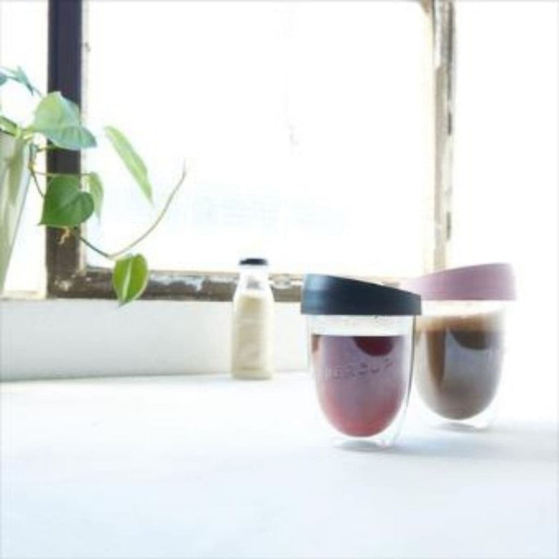 Uppercup Small Reusable Coffee Cup - Black (8oz) - Love Luggage
