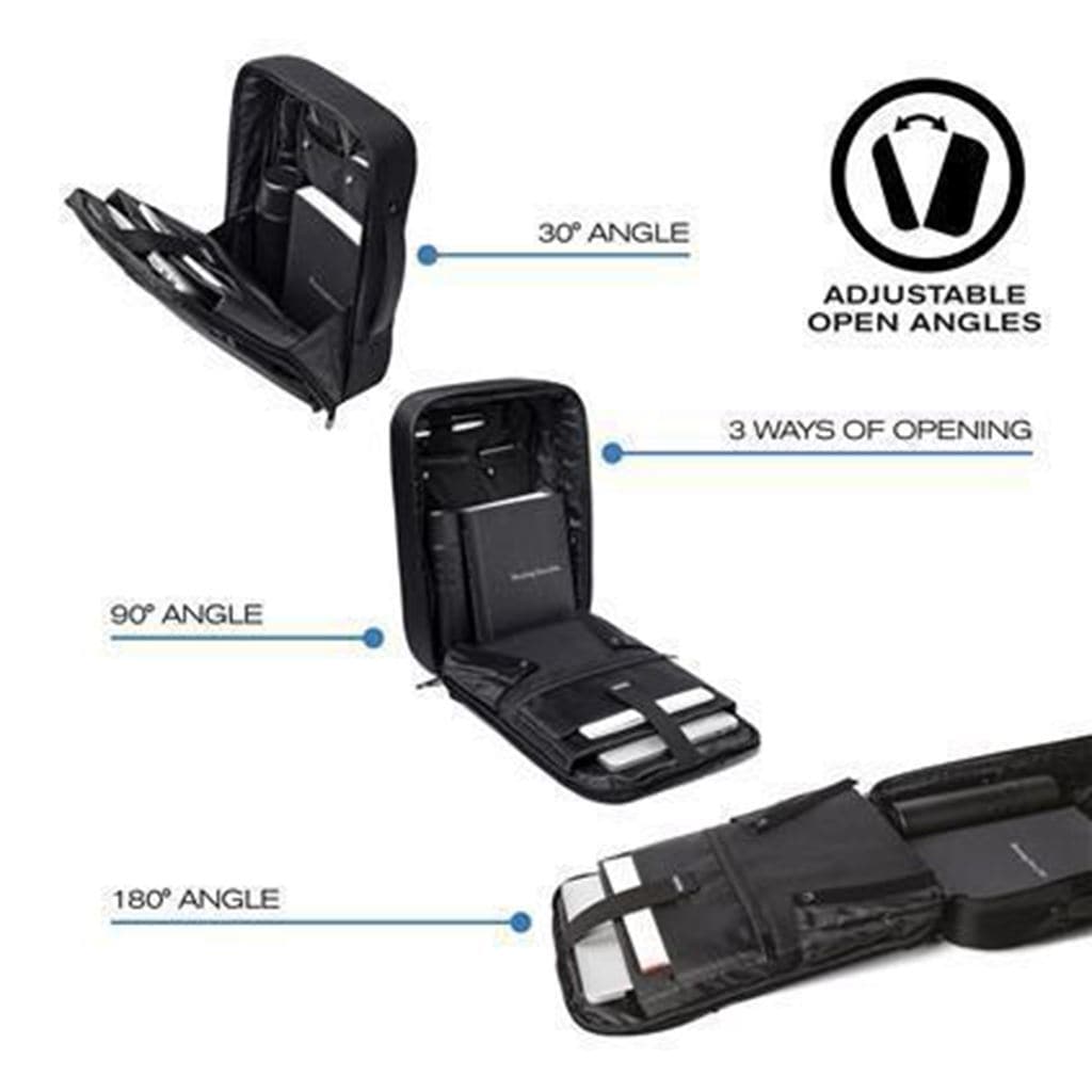 XD Design Bobby Bizz Anti - theft 15.6" Laptop Backpack & Briefcase - Black - Love Luggage