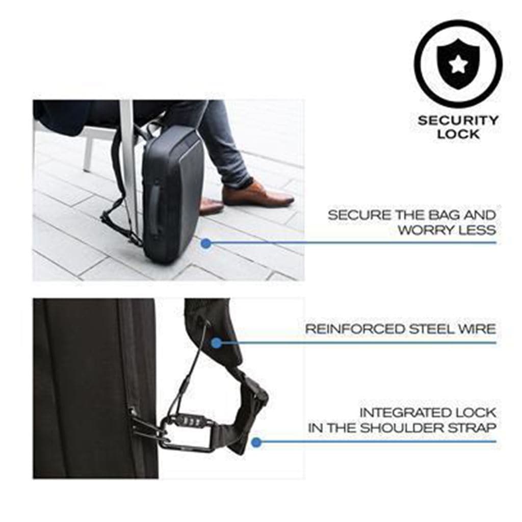 XD Design Bobby Bizz Anti - theft 15.6" Laptop Backpack & Briefcase - Black - Love Luggage