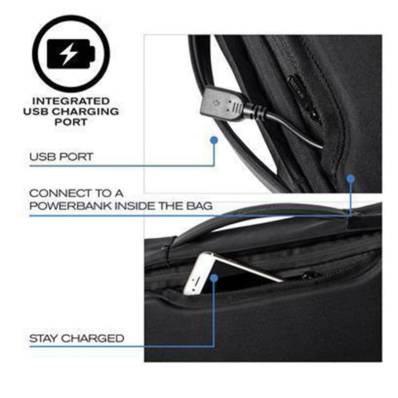 XD Design Bobby Bizz Anti - theft 15.6" Laptop Backpack & Briefcase - Black - Love Luggage