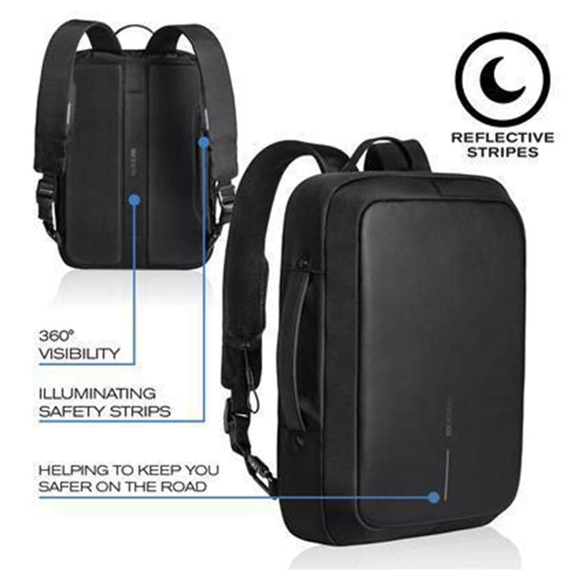 XD Design Bobby Bizz Anti - theft 15.6" Laptop Backpack & Briefcase - Black - Love Luggage