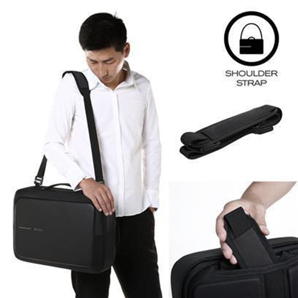 XD Design Bobby Bizz Anti - theft 15.6" Laptop Backpack & Briefcase - Black - Love Luggage