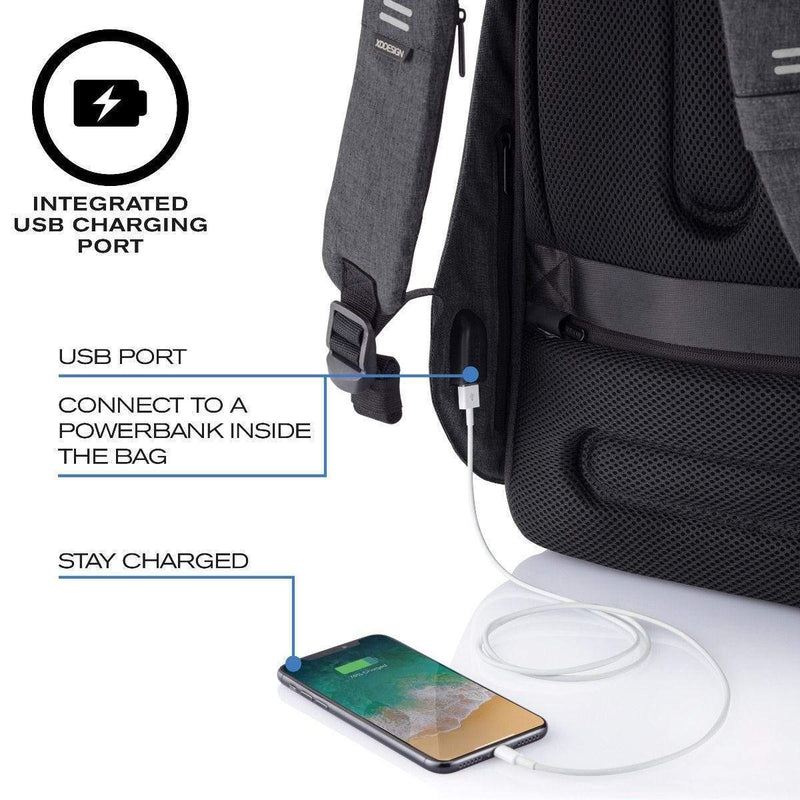 XD Design Bobby Hero XL 17" Anti - theft Laptop Backpack - Navy - Love Luggage